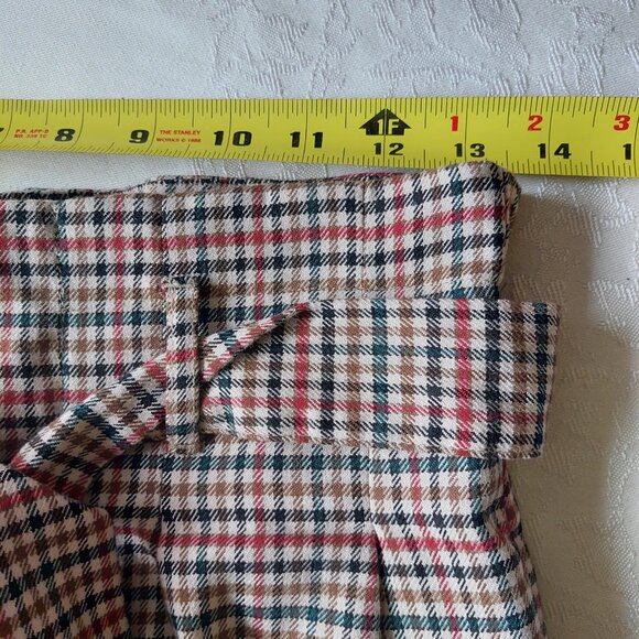 ZARA Wide-Leg Pants, Multi-Check, With Waist Ribbon, Size S - Picture 5 of 8